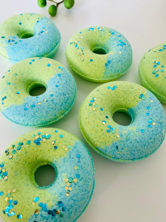 blau grüner Badedonut