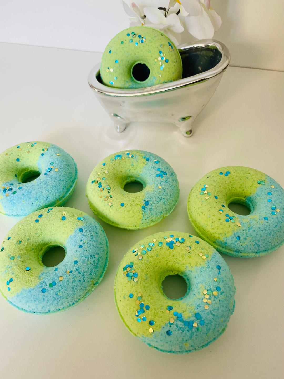 blau grüner Badedonut