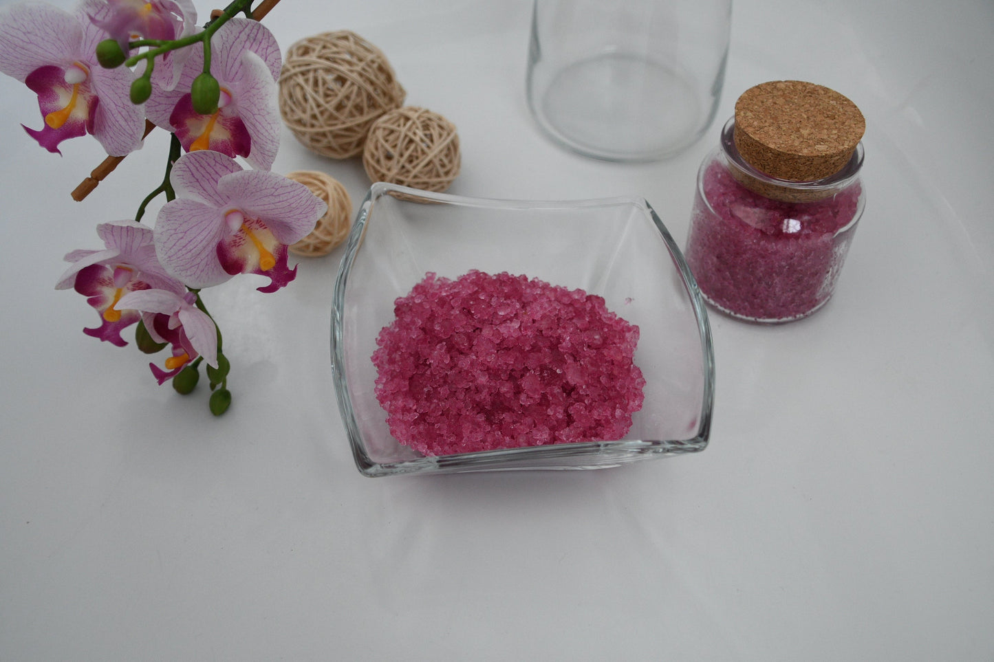 Badesalz Rose Sensation (Rosenduft) mit Rosenblüten